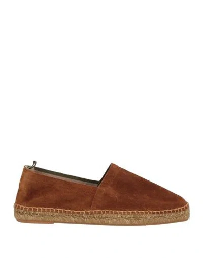 Castaã±er Castañer Man Espadrilles Brown Size 7 Leather