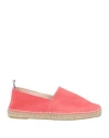 Castaã±er Castañer Man Espadrilles Coral Size 8 Textile Fibers In Red