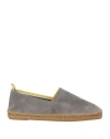 Castaã±er Castañer Man Espadrilles Grey Size 8 Leather