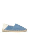 Castaã±er Castañer Man Espadrilles Light Blue Size 9 Textile Fibers