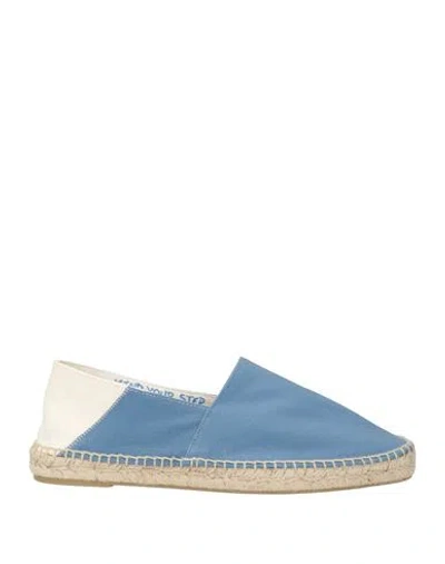 Castaã±er Castañer Man Espadrilles Light Blue Size 9 Textile Fibers