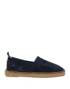 Castaã±er Castañer Man Espadrilles Midnight Blue Size 9 Leather