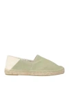 Castaã±er Castañer Man Espadrilles Sage Green Size 8 Textile Fibers