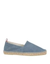 Castaã±er Castañer Man Espadrilles Slate Blue Size 9 Textile Fibers