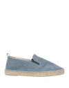 Castaã±er Castañer Man Espadrilles Slate Blue Size 9 Textile Fibers In Blue