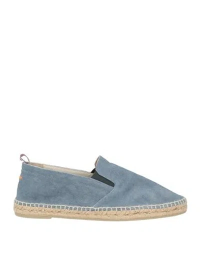 Castaã±er Castañer Man Espadrilles Slate Blue Size 9 Textile Fibers