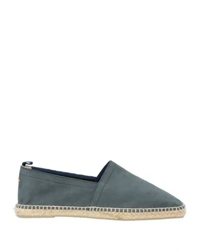 Castaã±er Castañer Man Espadrilles Slate Blue Size 8 Leather