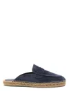 Castaã±er Nando Suede Backless Espadrilles In Blue