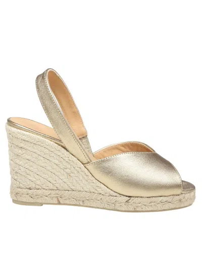 CASTAÃ±ER CASTAÑER METALLIC LEATHER ESPADRILLES