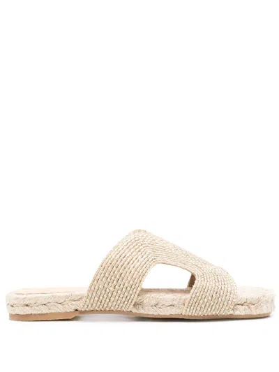 Castaã±er Metallic-threading Slides In Gold