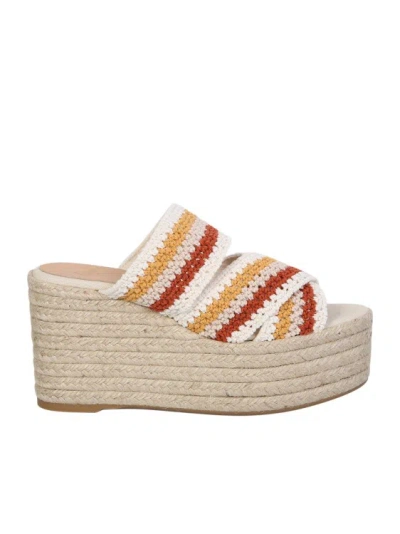 Castaã±er Multicolor Elsa Crochet Sandals