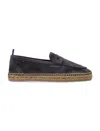 Castaã±er Castaner Suede Slip-on Shoes With Jute-wrapped Sole
