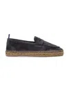 Castaã±er Castaner Suede Slip-on Shoes With Jute-wrapped Sole In Carbon