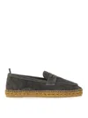 Castaã±er Nacho Suede Leather Espadrilles In Gray
