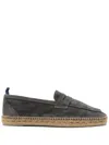 Castaã±er Castañer Nacho Suede Leather Espadrilles In Grey