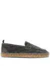 Castaã±er Castañer Nacho Suede Leather Espadrilles In Grey
