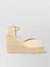 Castaã±er Open Back Peep Toe Sandalwood In Beige