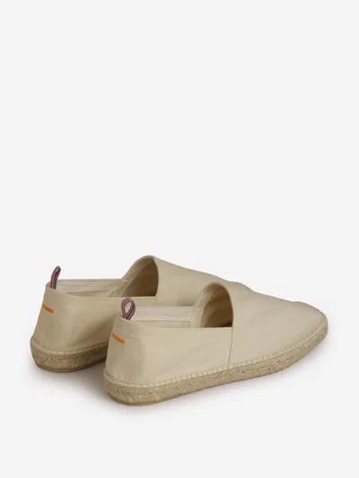 Castaã±er Raffia Platform Espadrilles Embroidered Detail In Neutrals