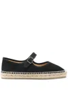 Castaã±er Castaner Classic Black Espadrille With Braided Jute Sole In Black