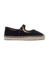 Castaã±er Castaner Classic Black Espadrille With Braided Jute Sole