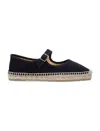 Castaã±er Castaner Classic Black Espadrille With Braided Jute Sole