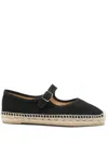 Castaã±er Castaner Classic Black Espadrille With Braided Jute Sole