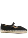 Castaã±er Castaner Classic Black Espadrille With Braided Jute Sole In Black