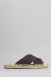 Castaã±er Castañer Palmera Glittered Fringed Espadrille Slides In Brown