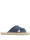 Castaã±er Palmera Canvas Espadrille Slides In Blue