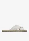 Castaã±er Crossover-strap Flat Espadrilles In White