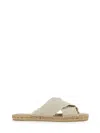 Castaã±er Castaner Womens Taupe Palmera Cross-over Linen Mules