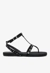 Castaã±er Pati Suede Flat Sandals In Black