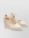 Castaã±er Peep Toe Wedges Ankle Strap