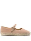 Castaã±er Leather Espadrilles With Braided Raffia Sole
