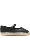 Castaã±er Black Leather Espadrilles