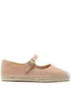 Castaã±er Leather Espadrilles With Braided Raffia Sole