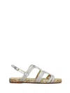 Castaã±er Pitra-266 Flats In Silver Fabric