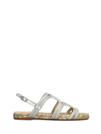 Castaã±er Pitra-266 Flats In Silver Fabric