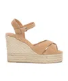 Castaã±er Blaudell Canvas Wedge Espadrille Sandals In Multi