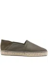 Castaã±er 'polo' Green Espadrillas With Braided Raphia Sole In Green