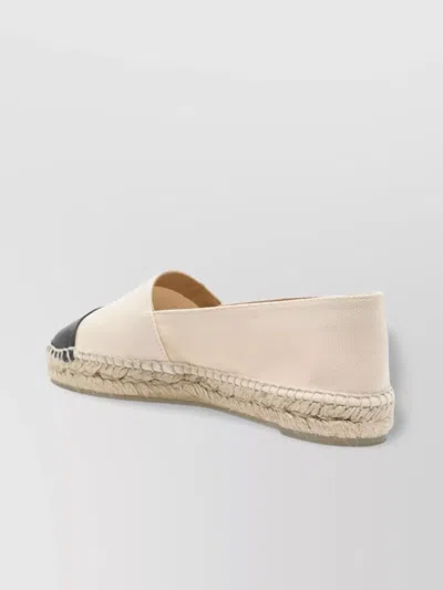Castaã±er Raffia Sole Espadrilles Contrasting Toecap In White