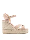 Castaã±er Castañer Bromelia Wedge Heel Sandals In Pink