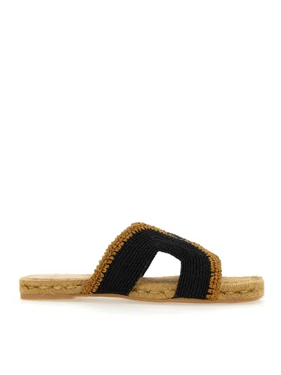Castaã±er Castañer Woman Espadrilles Black Size 7.5 Textile Fibers