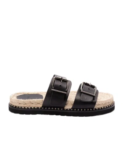 Castaã±er Round Head Slippers In Black