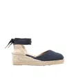 Castaã±er Carina 50mm Wedge Espadrilles In Nude