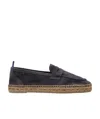 Castaã±er Castaner Suede Slip-on Shoes With Jute-wrapped Sole In Black