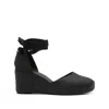 Castaã±er Tonal Wedge-heeled Espadrille With Ankle Ties