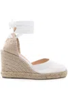 Castaã±er Chiarita Wedge-heel Espadrilles In Bianco