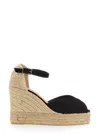 Castaã±er Castaner Bianca Raffia Wedge Espadrilles In Multi