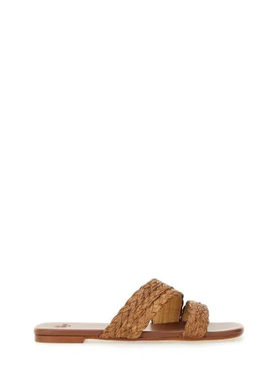 Castaã±er Castañer Paz Chic Slide Sandals In Brown